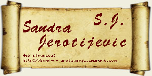 Sandra Jerotijević vizit kartica